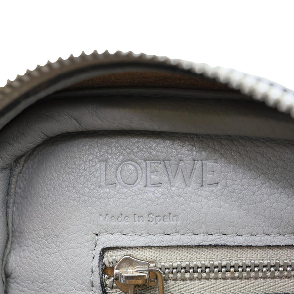 LOEWE Amazona 75 Leather Tote Shoulder Bag Grey