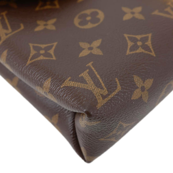 LOUIS VUITTON Pallas Monogram Canvas Chain Crossbody Bag Brown