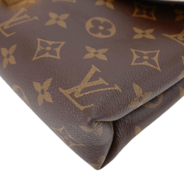 LOUIS VUITTON Pallas Monogram Canvas Chain Crossbody Bag Brown