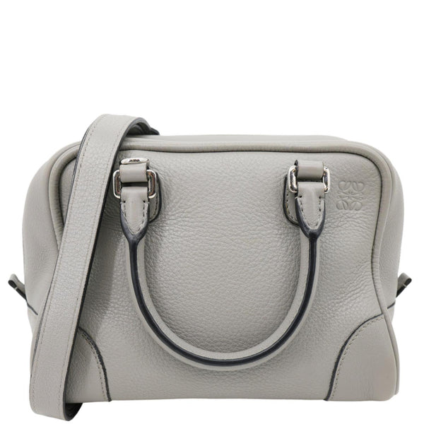 LOEWE Amazona 75 Leather Tote Shoulder Bag Grey