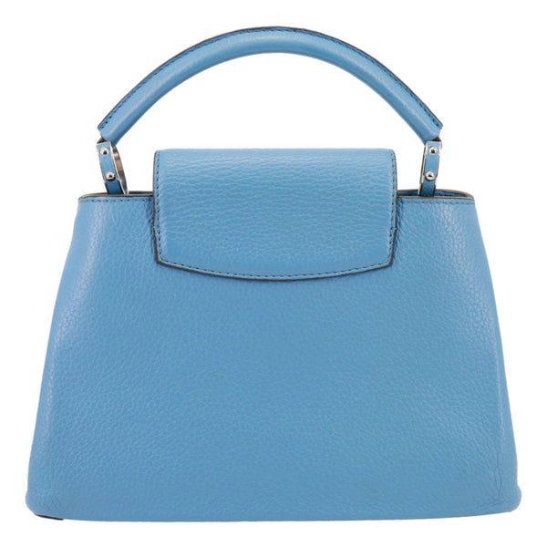 LOUIS VUITTON Capucines BB Taurillon Leather Crossbody Bag Blue