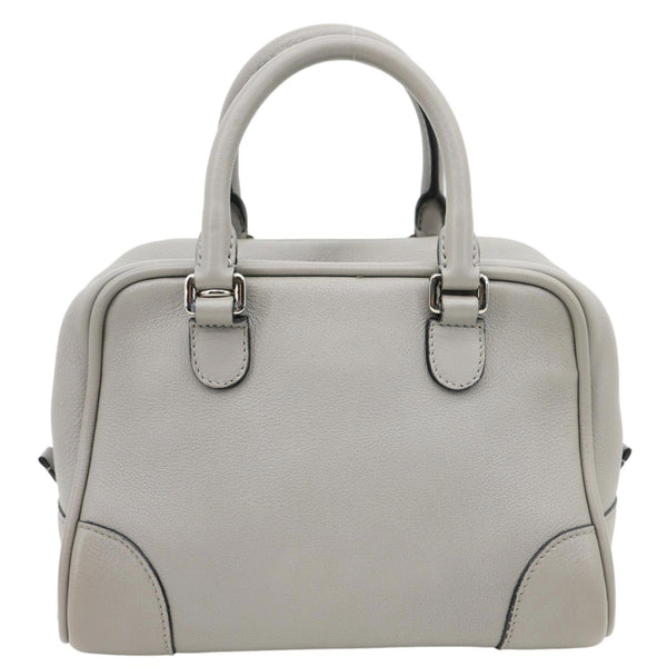 LOEWE Amazona 75 Leather Tote Shoulder Bag Grey