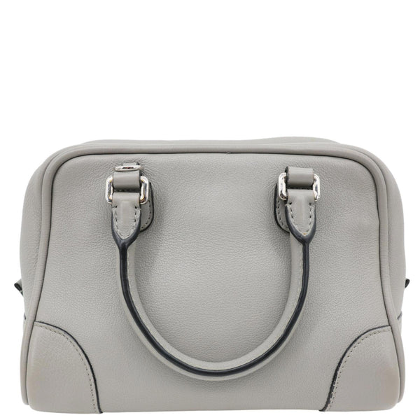 LOEWE Amazona 75 Leather Tote Shoulder Bag Grey