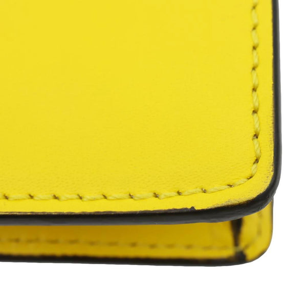 FENDI Flat Baguette Medium Leather Shoulder Bag Yellow