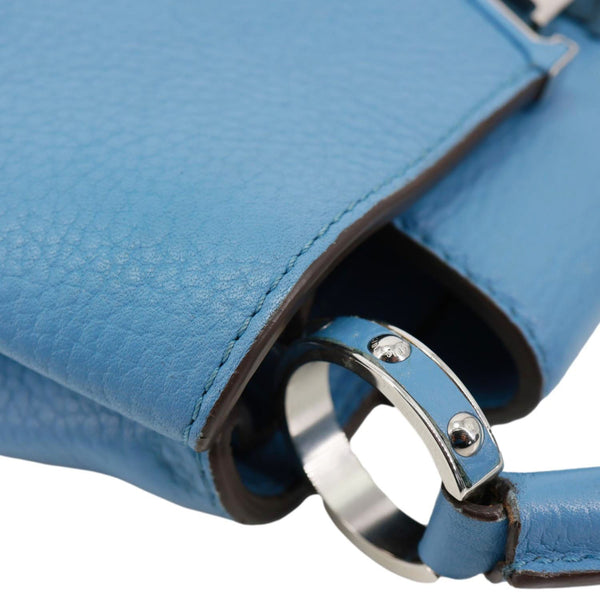 LOUIS VUITTON Capucines BB Taurillon Leather Crossbody Bag Blue