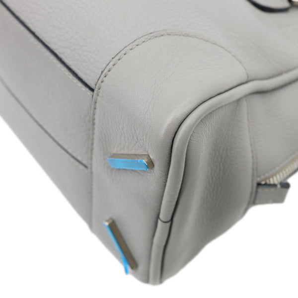 LOEWE Amazona 75 Leather Tote Shoulder Bag Grey