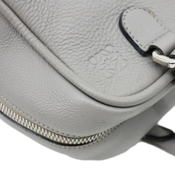 LOEWE Amazona 75 Leather Tote Shoulder Bag Grey