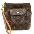 LOUIS VUITTON Partition Monogram Canvas Wristlet Clutch Bag Brown