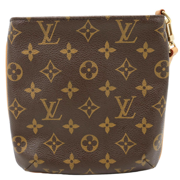 LOUIS VUITTON Partition Monogram Canvas Wristlet Clutch Bag Brown