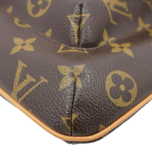 LOUIS VUITTON Partition Monogram Canvas Wristlet Clutch Bag Brown