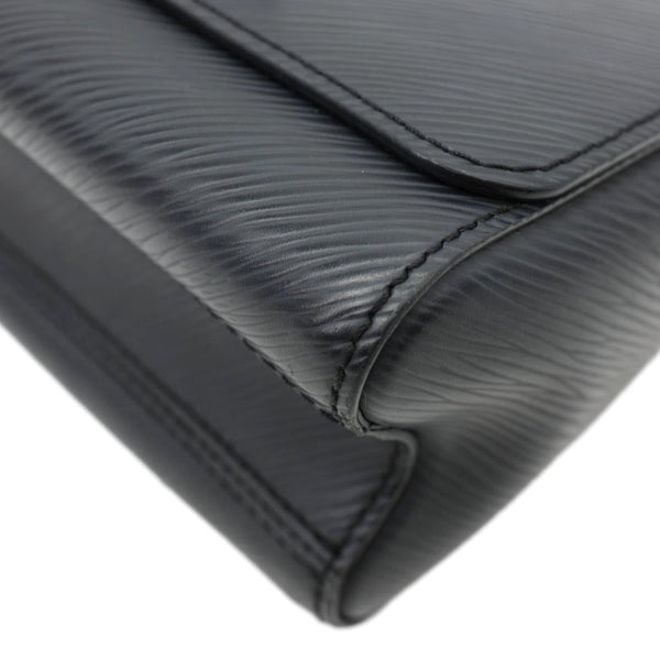 LOUIS VUITTON Twist MM Epi Leather Chain Shoulder Bag Black