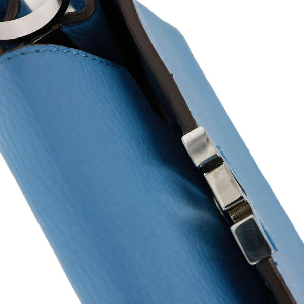 LOUIS VUITTON Capucines BB Taurillon Leather Crossbody Bag Blue