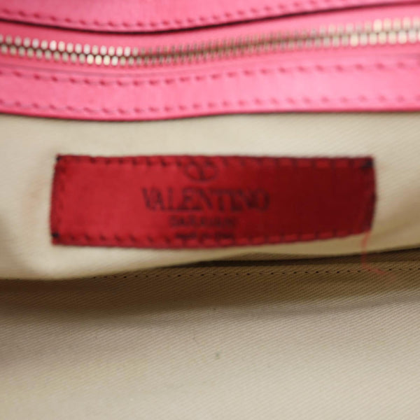 VALENTINO Garavani Rockstud Leather Tote Bag Red