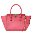 VALENTINO Garavani Rockstud Leather Tote Bag Red