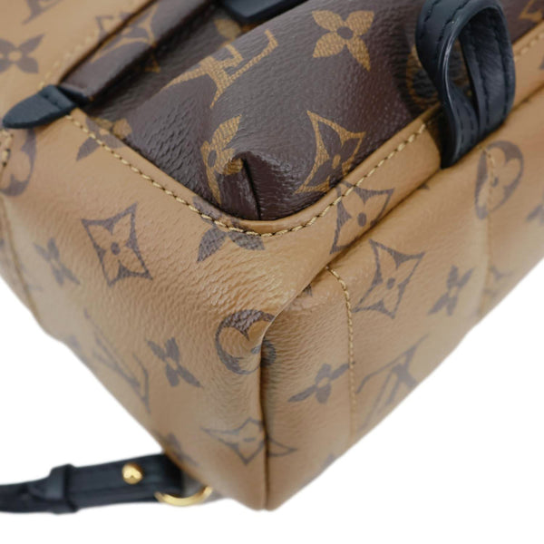 LOUIS VUITTON Palm Springs Mini Monogram Reverse Canvas Backpack Bag Brown