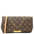 LOUIS VUITTON Favorite MM Monogram Canvas Shoulder Bag Brown