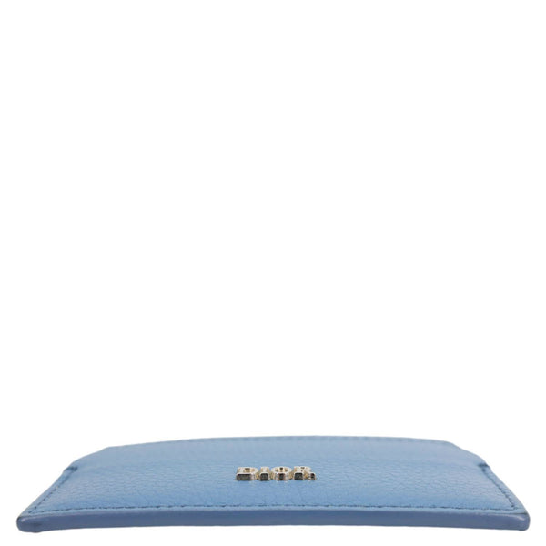 CHRISTIAN DIOR Leather Card Holder Blue