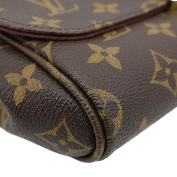 LOUIS VUITTON Favorite MM Monogram Canvas Shoulder Bag Brown