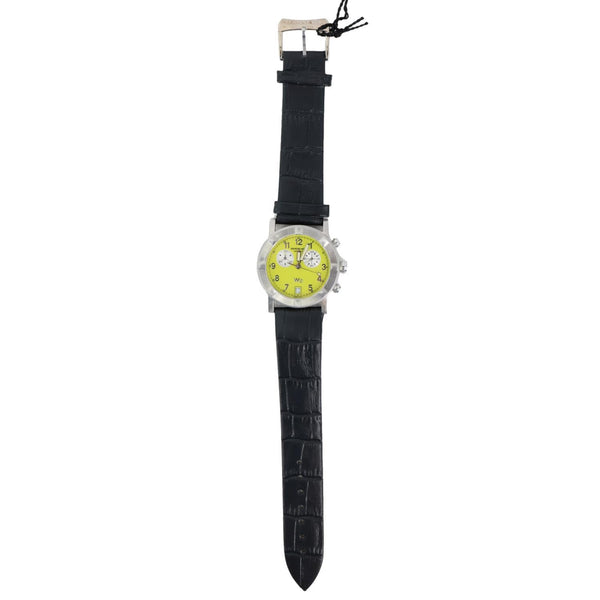 Raymond Weil  Vintage W1 6800 Parsifal Chronograph Yellow Dial Watch 35mm