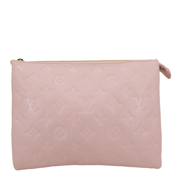 LOUIS VUITTON Coussin PM Monogram Embossed Leather Shoulder Bag Pink