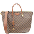 LOUIS VUITTON Belmont Damier Ebene Tote Bag Brown