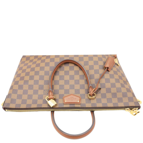 LOUIS VUITTON Belmont Damier Ebene Tote Bag Brown