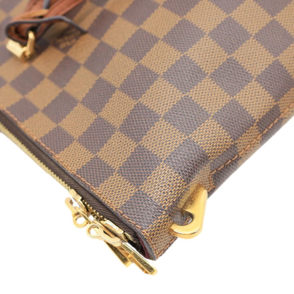 LOUIS VUITTON Belmont Damier Ebene Tote Bag Brown