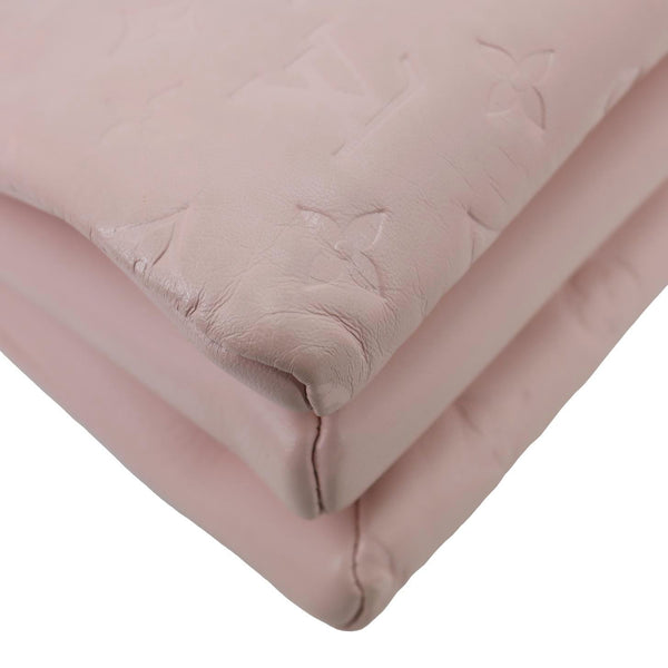 LOUIS VUITTON Coussin PM Monogram Embossed Leather Shoulder Bag Pink