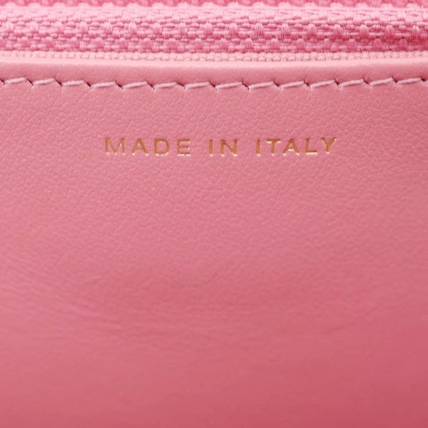 CHANEL 19 Flap Wool Tweed Wallet On Chain Shoulder Bag Pink