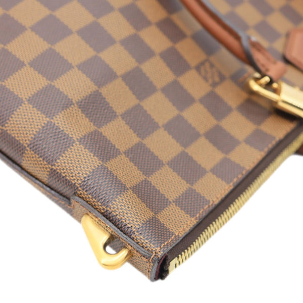 LOUIS VUITTON Belmont Damier Ebene Tote Bag Brown