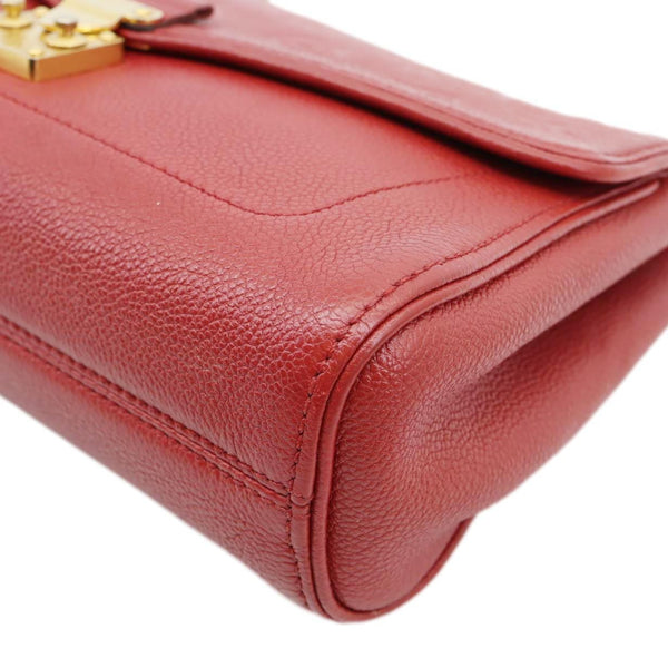 LOUIS VUITTON Saint Germain PM Monogram Empreinte Leather Shoulder Bag Red