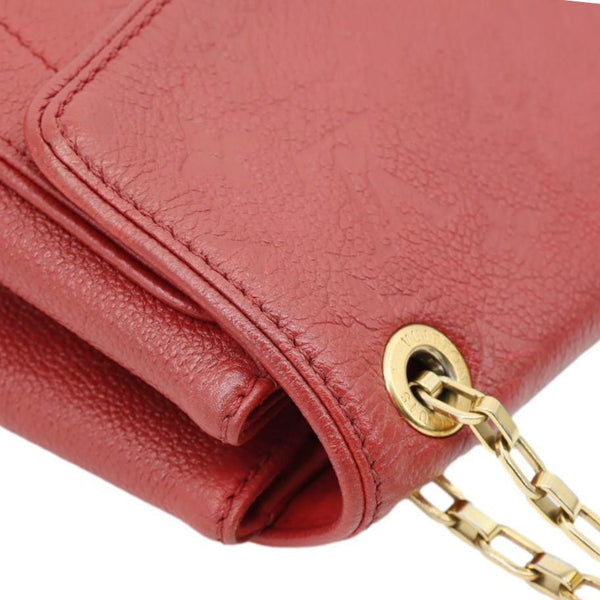 LOUIS VUITTON Saint Germain PM Monogram Empreinte Leather Shoulder Bag Red