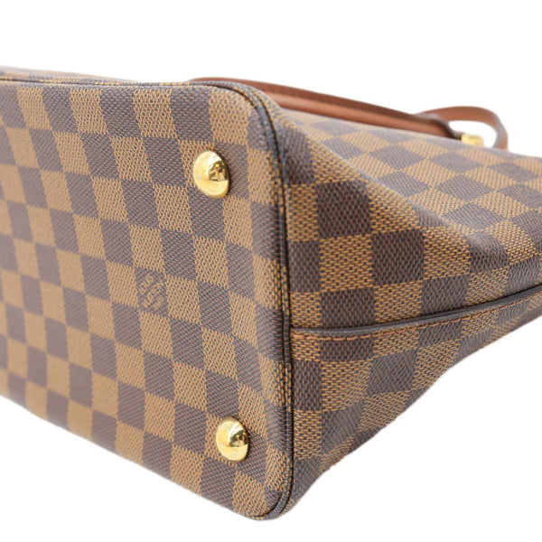 LOUIS VUITTON Belmont Damier Ebene Tote Bag Brown