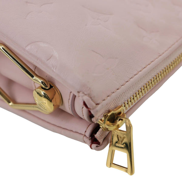 LOUIS VUITTON Coussin PM Monogram Embossed Leather Shoulder Bag Pink