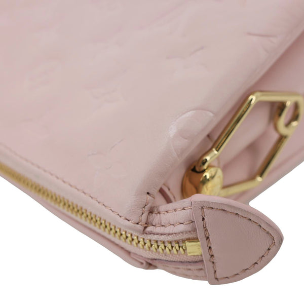 LOUIS VUITTON Coussin PM Monogram Embossed Leather Shoulder Bag Pink