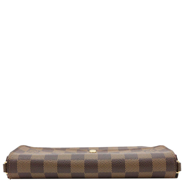 LOUIS VUITTON Felicie Pochette Damier Ebene Crossbody Bag Brown