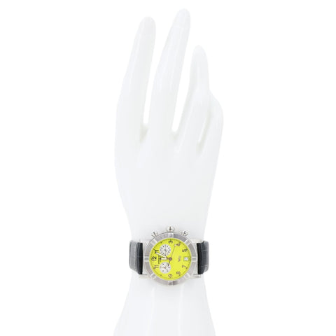Raymond Weil  Vintage W1 6800 Parsifal Chronograph Yellow Dial Watch 35mm