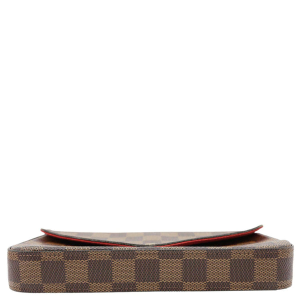 LOUIS VUITTON Felicie Pochette Damier Ebene Crossbody Bag Brown