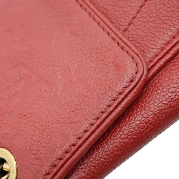 LOUIS VUITTON Saint Germain PM Monogram Empreinte Leather Shoulder Bag Red
