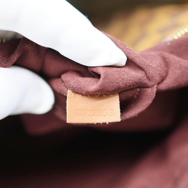 LOUIS VUITTON Belmont Damier Ebene Tote Bag Brown