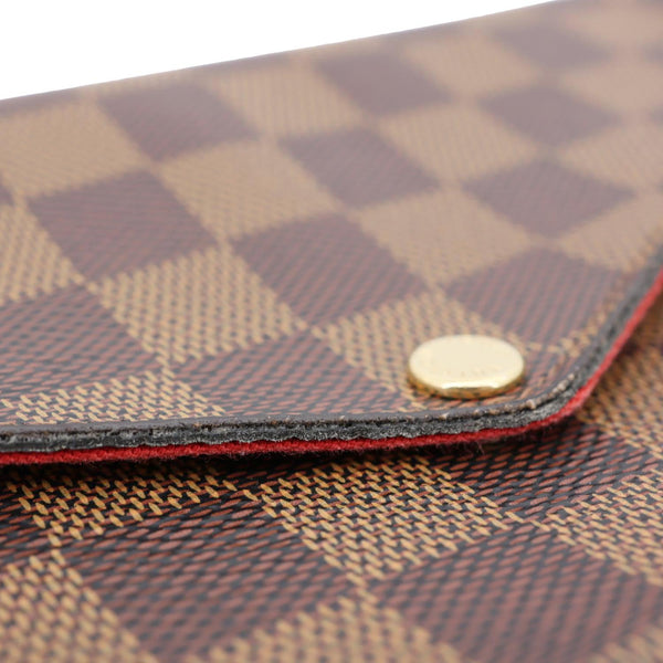 LOUIS VUITTON Felicie Pochette Damier Ebene Crossbody Bag Brown