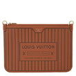 LOUIS VUITTON Neverfull Inside Out MM Calfskin Leather Pochette Brown