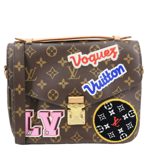 LOUIS VUITTON Metis Pochette Patches Monogram Canvas Crossbody Bag Brown