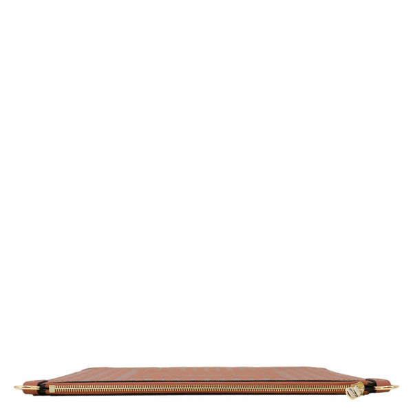 LOUIS VUITTON Neverfull Inside Out MM Calfskin Leather Pochette Brown