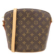 LOUIS VUITTON Drouot Monogram Canvas Shoulder Crossbody Bag Brown