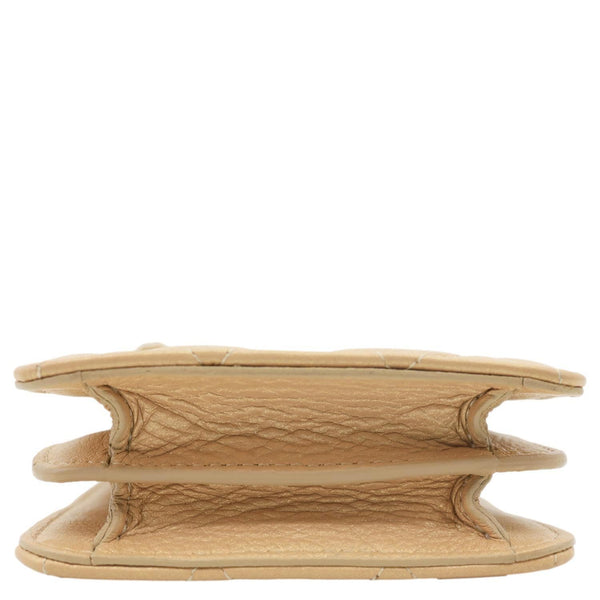 CHANEL CC Quilted Leather Crossbody Phone Holder Gold