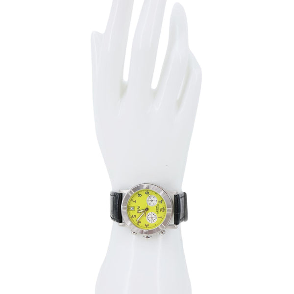 Raymond Weil Vintage W1 6800 Parsifal Chronograph Yellow Dial Watch 35mm
