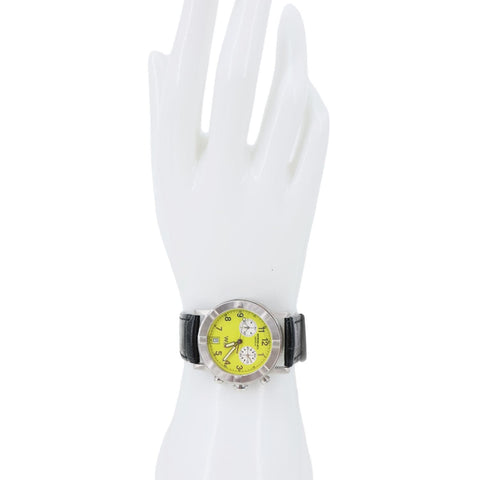 Raymond Weil Vintage W1 6800 Parsifal Chronograph Yellow Dial Watch 35mm