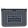 LOUIS VUITTON Neverfull Inside Out MM Calfskin Leather Pochette Navy Blue
