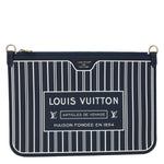 LOUIS VUITTON Neverfull Inside Out MM Calfskin Leather Pochette Navy Blue